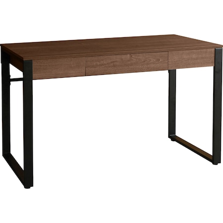 Lorell SOHO Table Desk Finish: Walnut, Powder Coated Base 97617